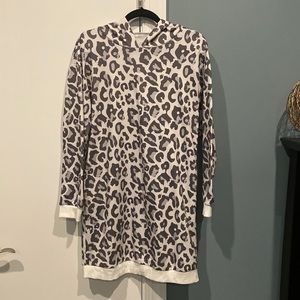 Oversized Tunic Hoodie Long Pullover Hooded Dress Sweatshirt with Pockets